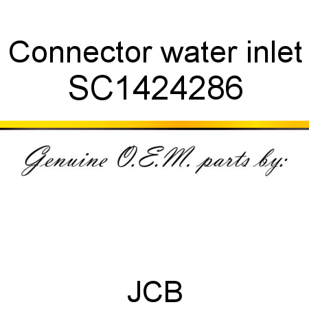 Connector, water inlet SC1424286