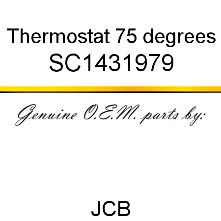 Thermostat, 75 degrees SC1431979