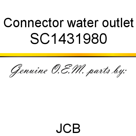 Connector, water outlet SC1431980