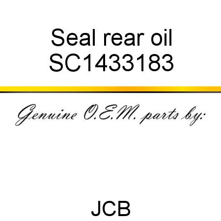 Seal, rear oil SC1433183