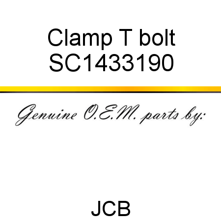 Clamp, T bolt SC1433190