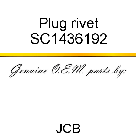 Plug, rivet SC1436192