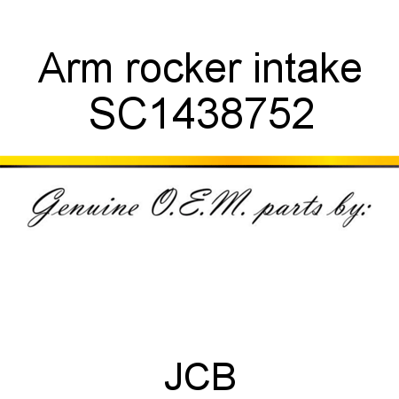 Arm, rocker, intake SC1438752
