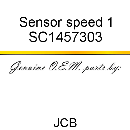 Sensor, speed 1 SC1457303