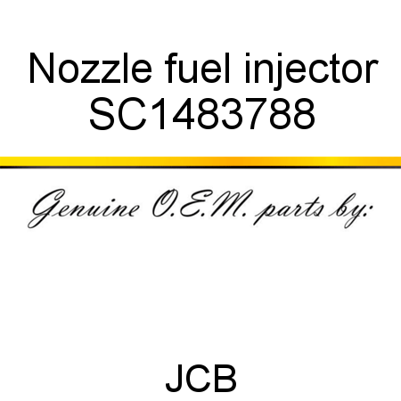 Nozzle, fuel injector SC1483788