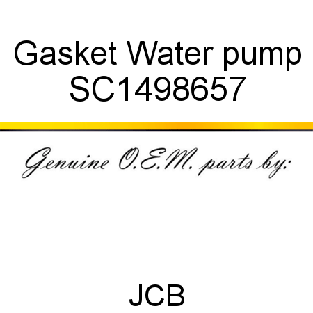 Gasket, Water pump SC1498657