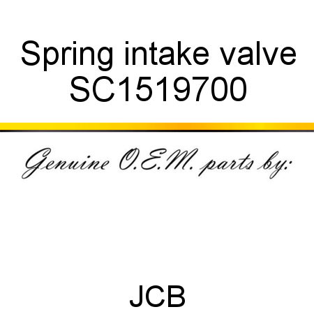 Spring, intake valve SC1519700