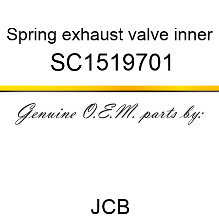 Spring, exhaust valve, inner SC1519701