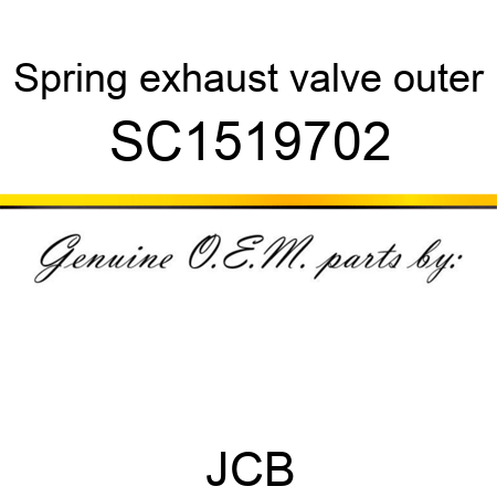 Spring, exhaust valve, outer SC1519702