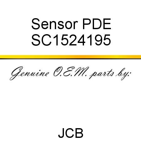 Sensor, PDE SC1524195