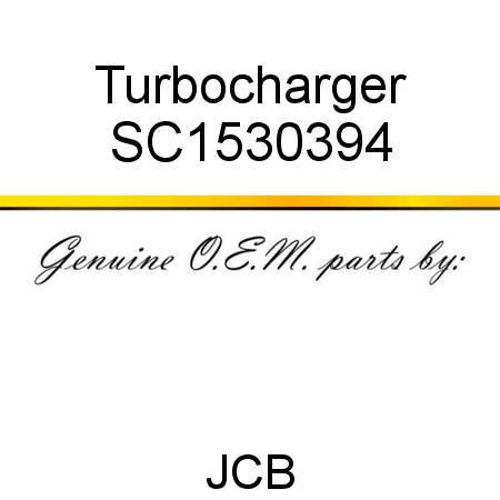 Turbocharger SC1530394