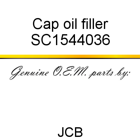 Cap, oil filler SC1544036