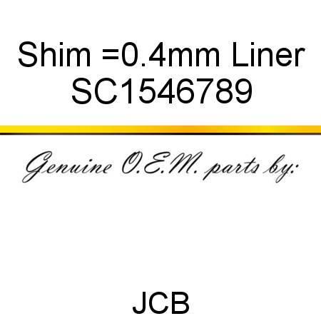 Shim, =0.4mm, Liner SC1546789