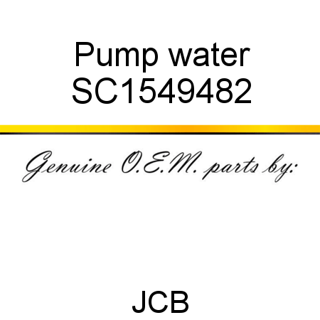Pump, water SC1549482
