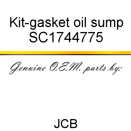 Kit-gasket, oil sump SC1744775