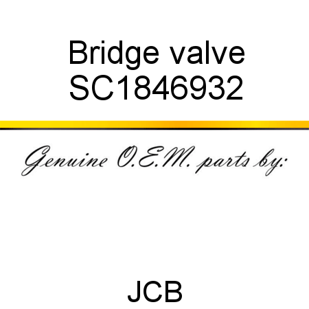 Bridge, valve SC1846932