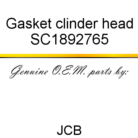Gasket, clinder head SC1892765