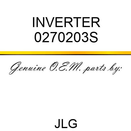 INVERTER 0270203S