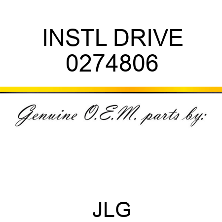 INSTL DRIVE 0274806