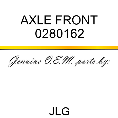 AXLE FRONT 0280162