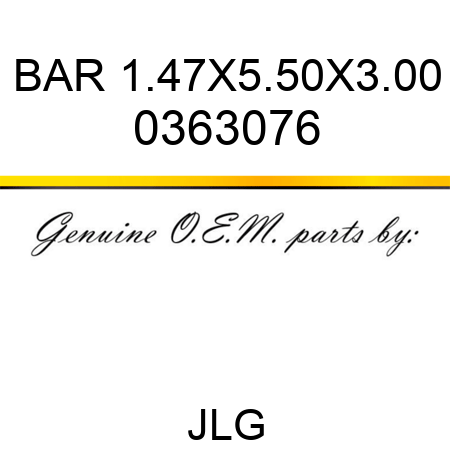 BAR 1.47X5.50X3.00 0363076