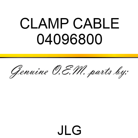 CLAMP CABLE 04096800