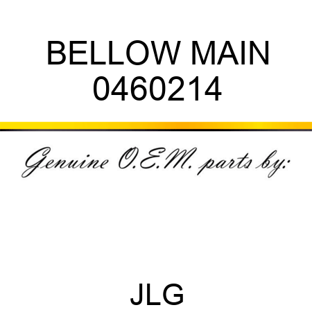 BELLOW MAIN 0460214