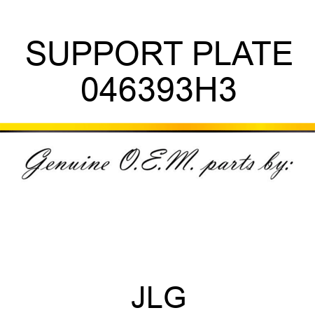 SUPPORT PLATE 046393H3