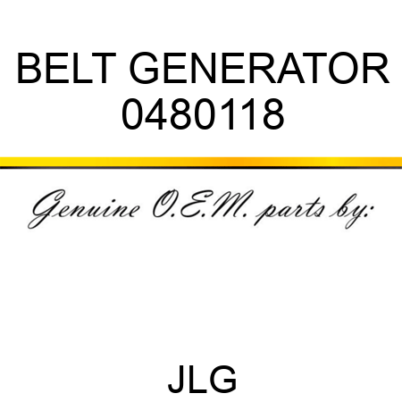 BELT GENERATOR 0480118