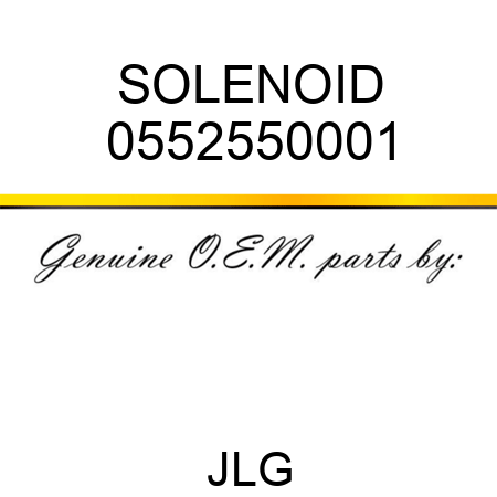 SOLENOID 0552550001