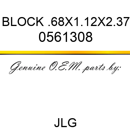 BLOCK .68X1.12X2.37 0561308