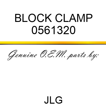BLOCK CLAMP 0561320