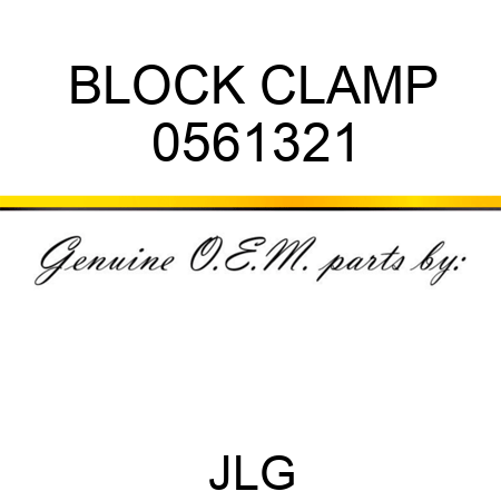 BLOCK CLAMP 0561321