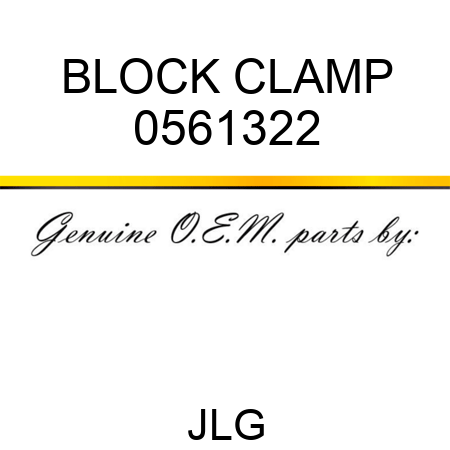 BLOCK CLAMP 0561322