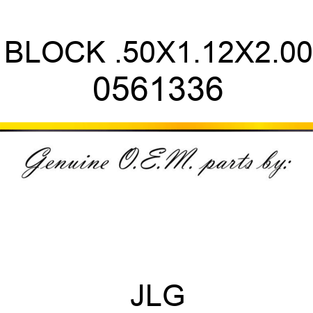 BLOCK .50X1.12X2.00 0561336