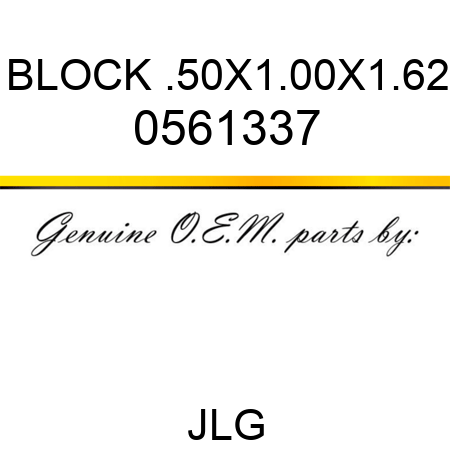 BLOCK .50X1.00X1.62 0561337