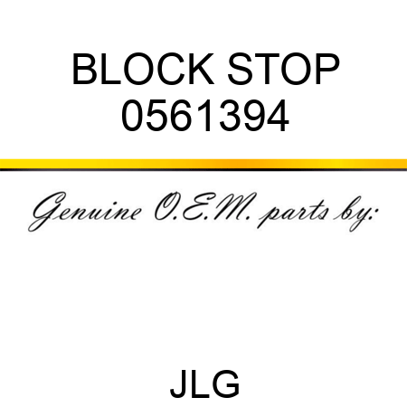 BLOCK STOP 0561394