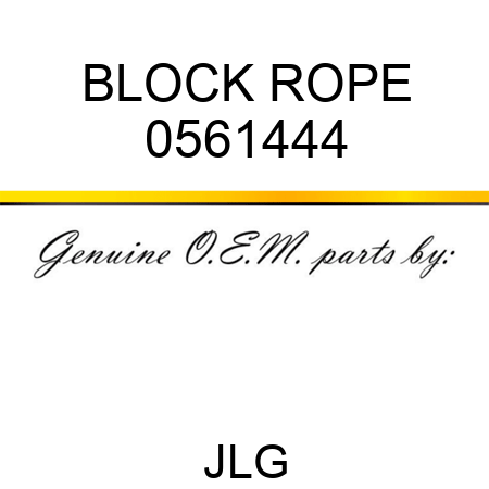 BLOCK ROPE 0561444