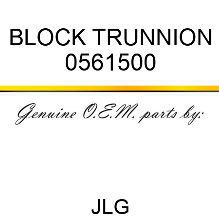 BLOCK TRUNNION 0561500