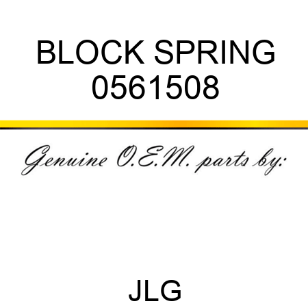 BLOCK SPRING 0561508