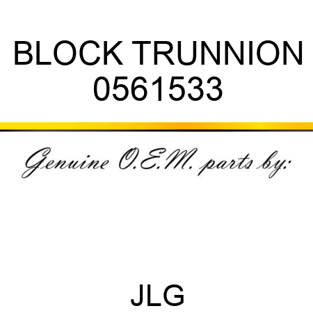 BLOCK TRUNNION 0561533