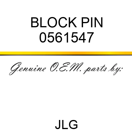 BLOCK PIN 0561547