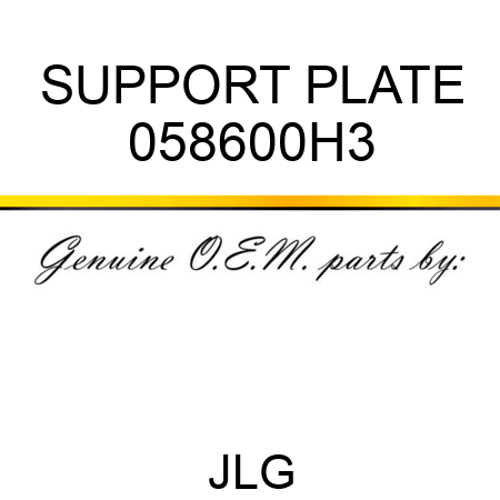 SUPPORT PLATE 058600H3