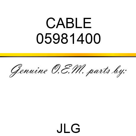 CABLE 05981400