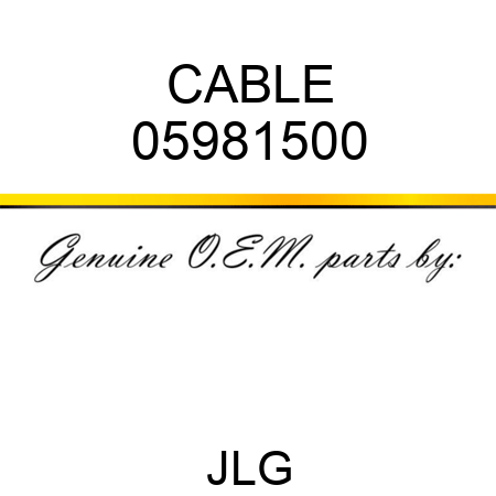 CABLE 05981500