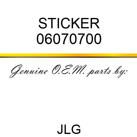 STICKER 06070700