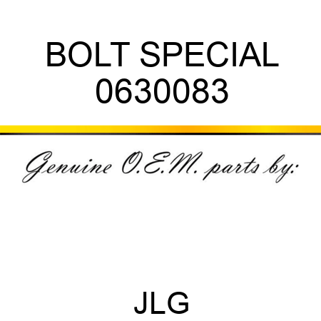 BOLT SPECIAL 0630083