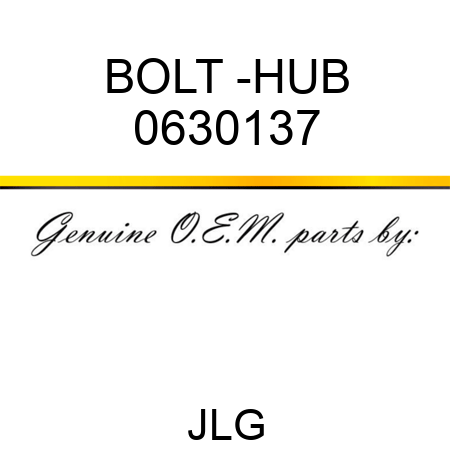 BOLT -HUB 0630137