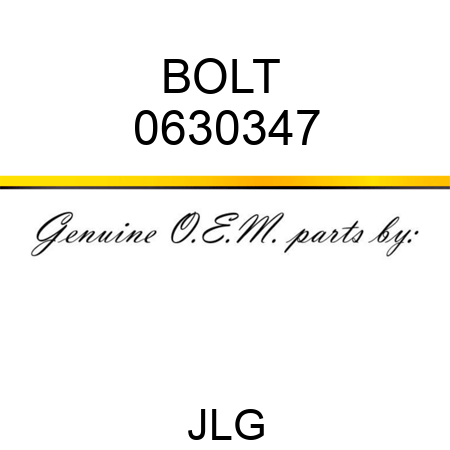 BOLT  0630347