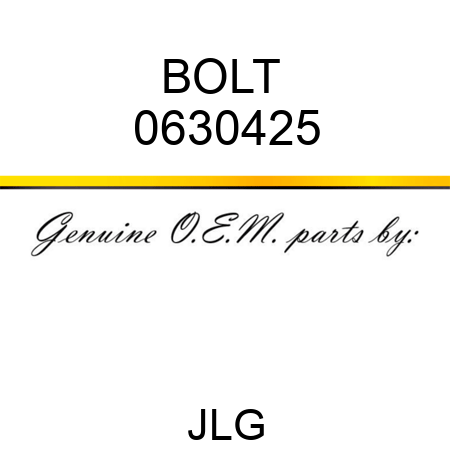 BOLT  0630425